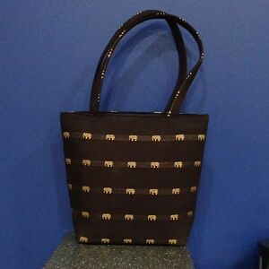 Chic Elephant Patterned Tote Bag